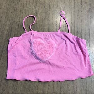 cute pink heart crop top